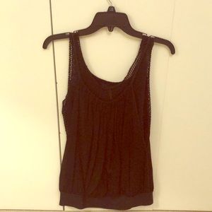 Super sexy gauzy black layered top-size L